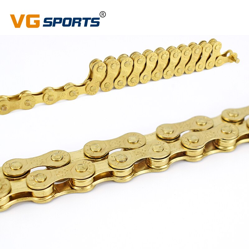 FSC 6/7/8/9/10/11 Speed Bicycle Chain 116 Links Ultralight Carbon Steel MTB Mountain Road Bike Chain Half Hollow Bicycle Chain
