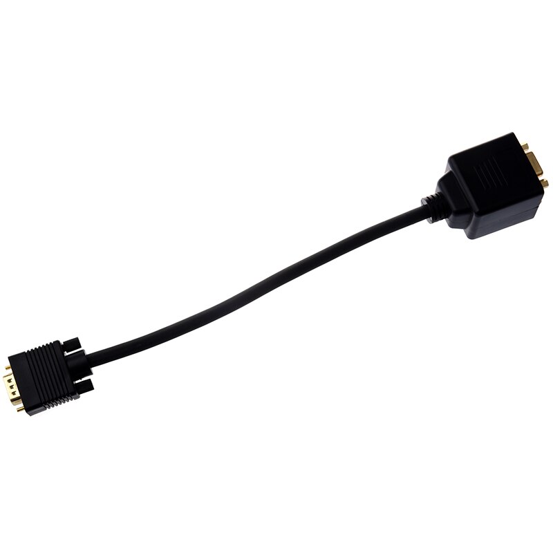 Video Splitter :VGA(HD15) M to VGA(HD15) F X 2 (1 PC to 2 Monitors)