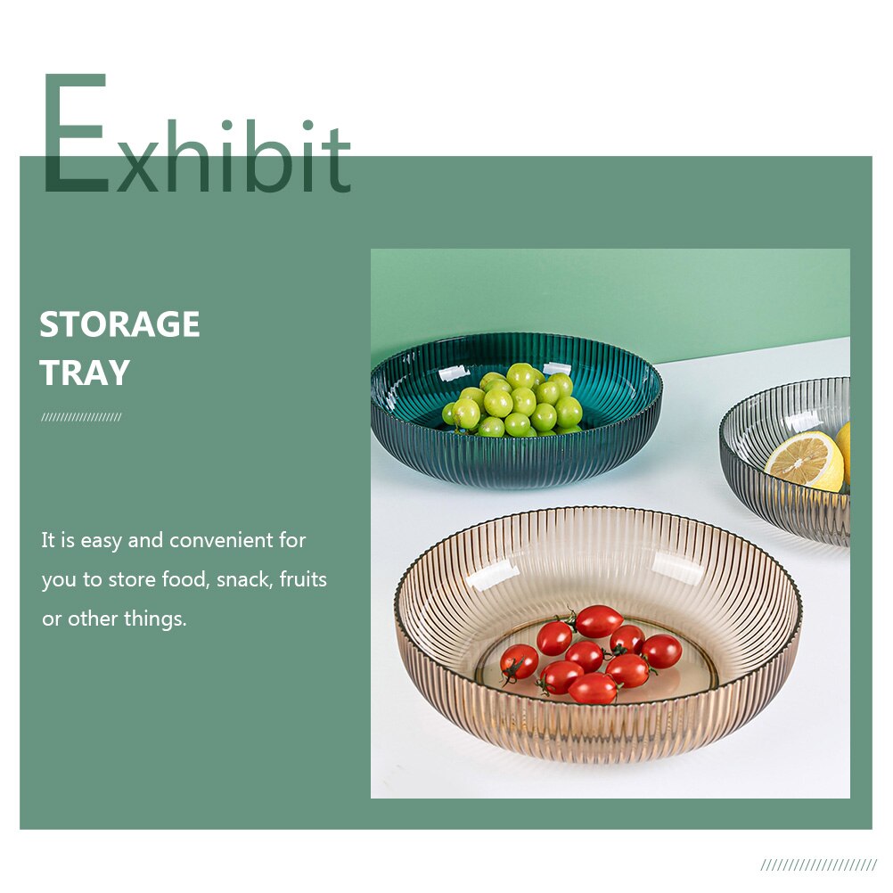 Fruit Storage Plate Practical Food Serving Tray Plastic Snacks Desserts Plate