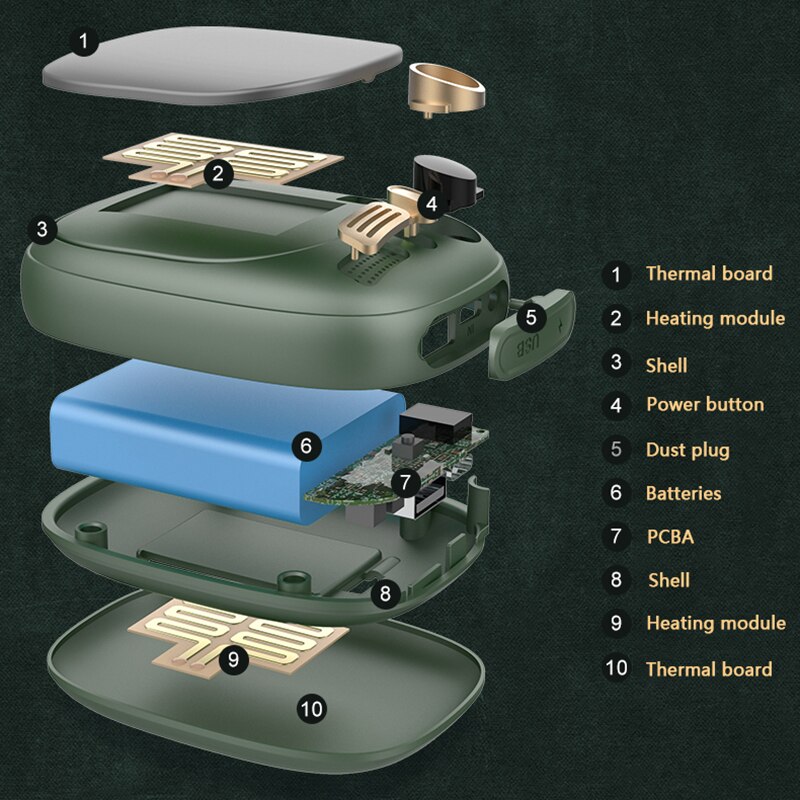 Heater Rechargeable Hand Warmer 5000 mAh Emergency Power Bank LED display Electric Hand Warmer Handy Electric Xiomi Heater warm