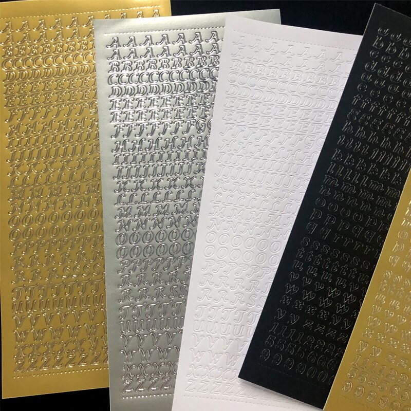 Koreaanse Ins Bronzing Brief Aantal Deco Stickers Diy Idol Kaart Album Scrapbooking Dagboek Gelukkig Plan Esthetische Sticker Briefpapier