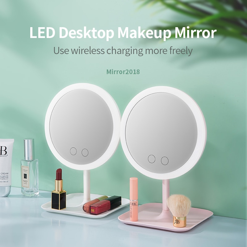 Sminkspegel med led-ljus sminkbord spegel skönhetsring ljus spegel skönhetsverktyg skönhetsverktyg för fotofyllning lampor smal
