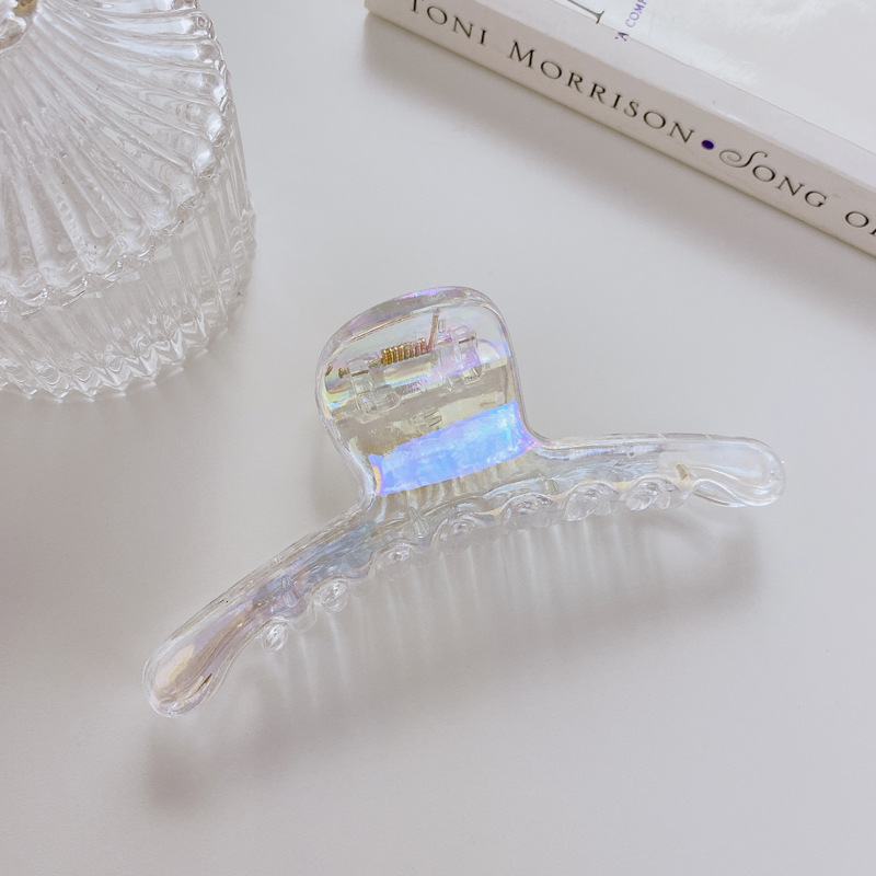 2022 Geometrie Kleurrijke Haaraccessoires Eenvoudige Transparante Hars Grote Haarspeld Voor Vrouwen Meisjes Krab Haar Klauw Clips: SKU-06
