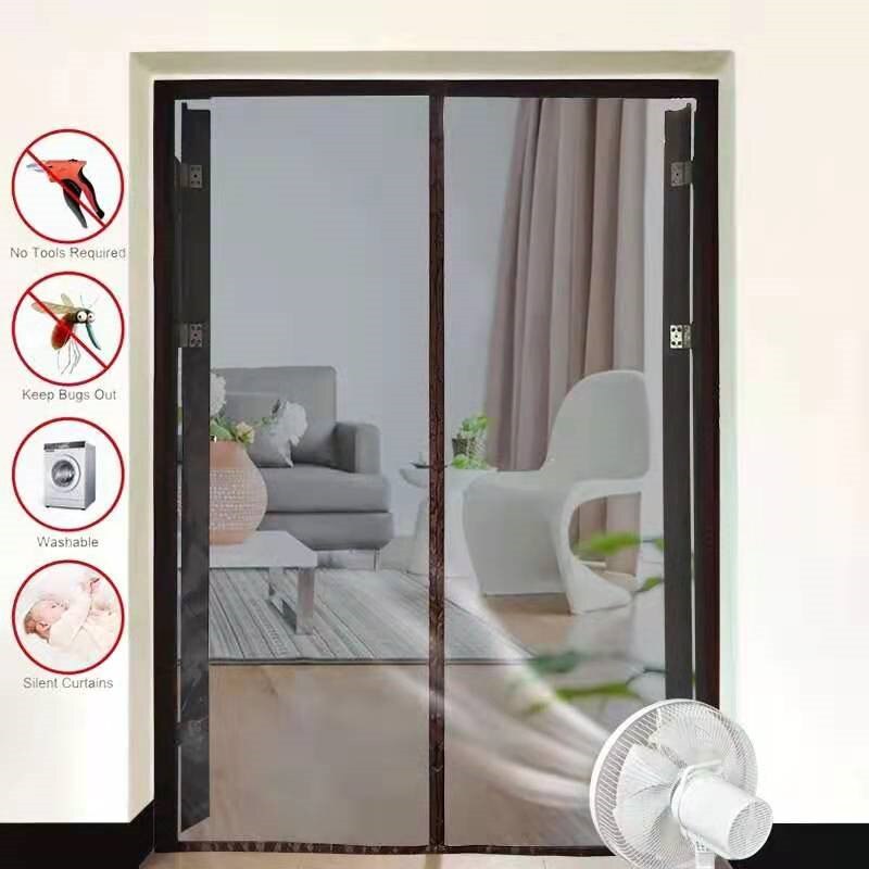 Magnetic Anti Mosquito Net Magnetic Curtain Automatic Closing Custom Sizes Easy Installation Screen Door Insect Fly Mesh