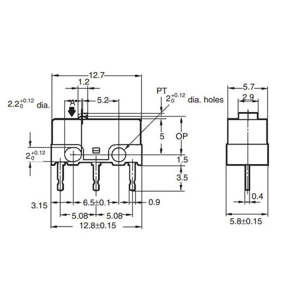 5PCS Button Switch 3Pin Mouse Switch Microswitch For RAZER Mouse Small Power 0.05A 30V DC Micro Switch G600