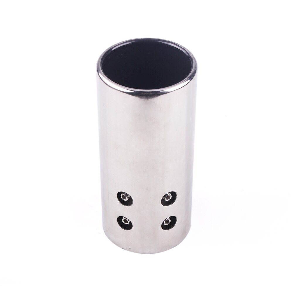 RASTP-80mm Stainless Steel Exhaust Round Muffler Tip Trim Modified Car Rear Tail Throat Liner RS-CR1012: Default Title
