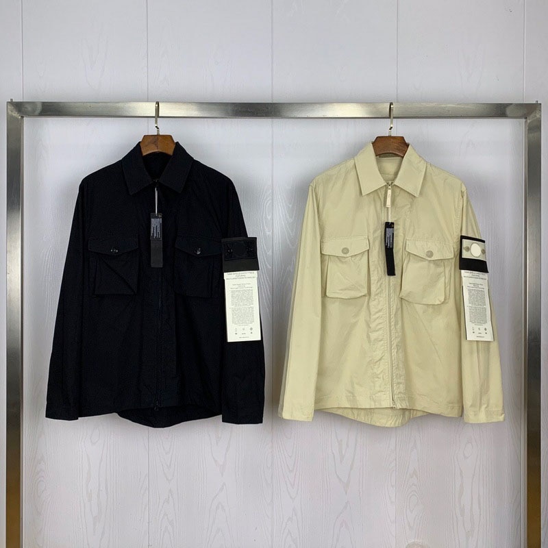 2020ss kompas badge gepatchte heren dames cargo jas hiphop heren casual turn-down kraag jas en jassen