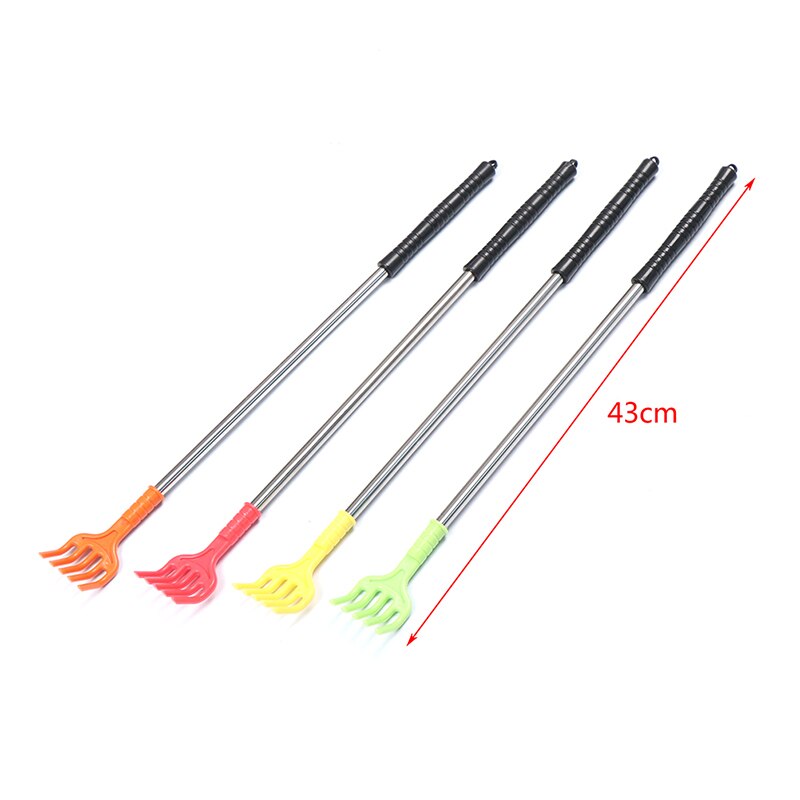 Telescopic Retractable Back Scratcher Body Massage Hackle Itch Stick Stainless Steel Claw Back Scraper Health Care