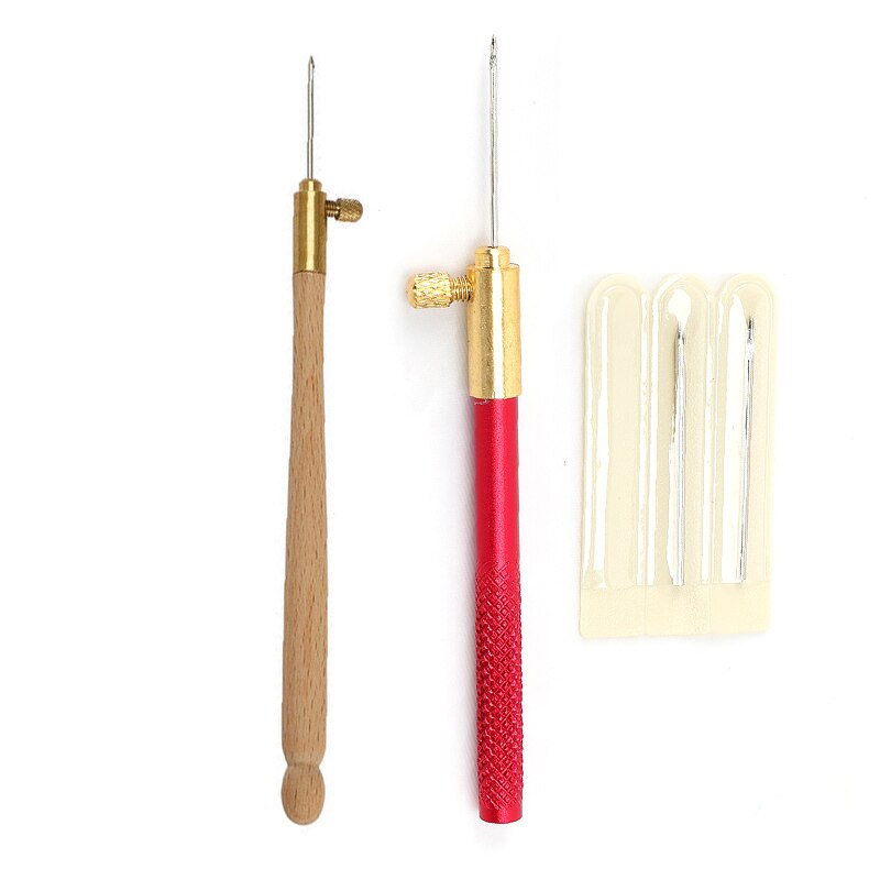 Tambour Haken mit 3 Nadeln Pailletten Perlen Stickerei Perlen Nadel Werkzeuge