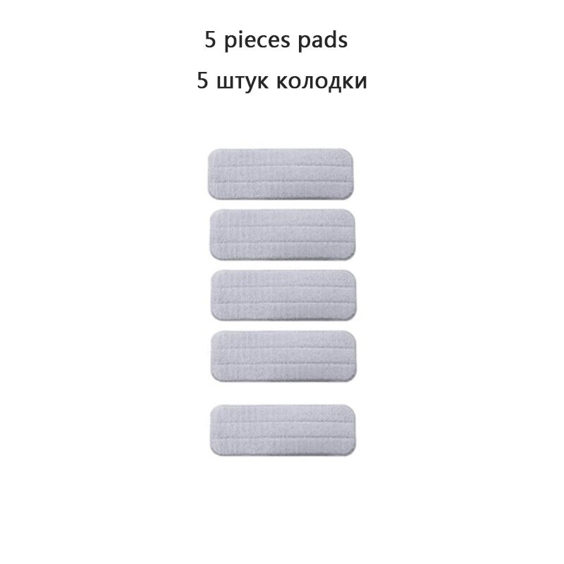 Fregona para escurrir fregona plana fácil de limpiar, gira 360, friega en seco y húmedo, reutilizable para suelos de madera con recambio, cocinas: 5 pads 36x11cm
