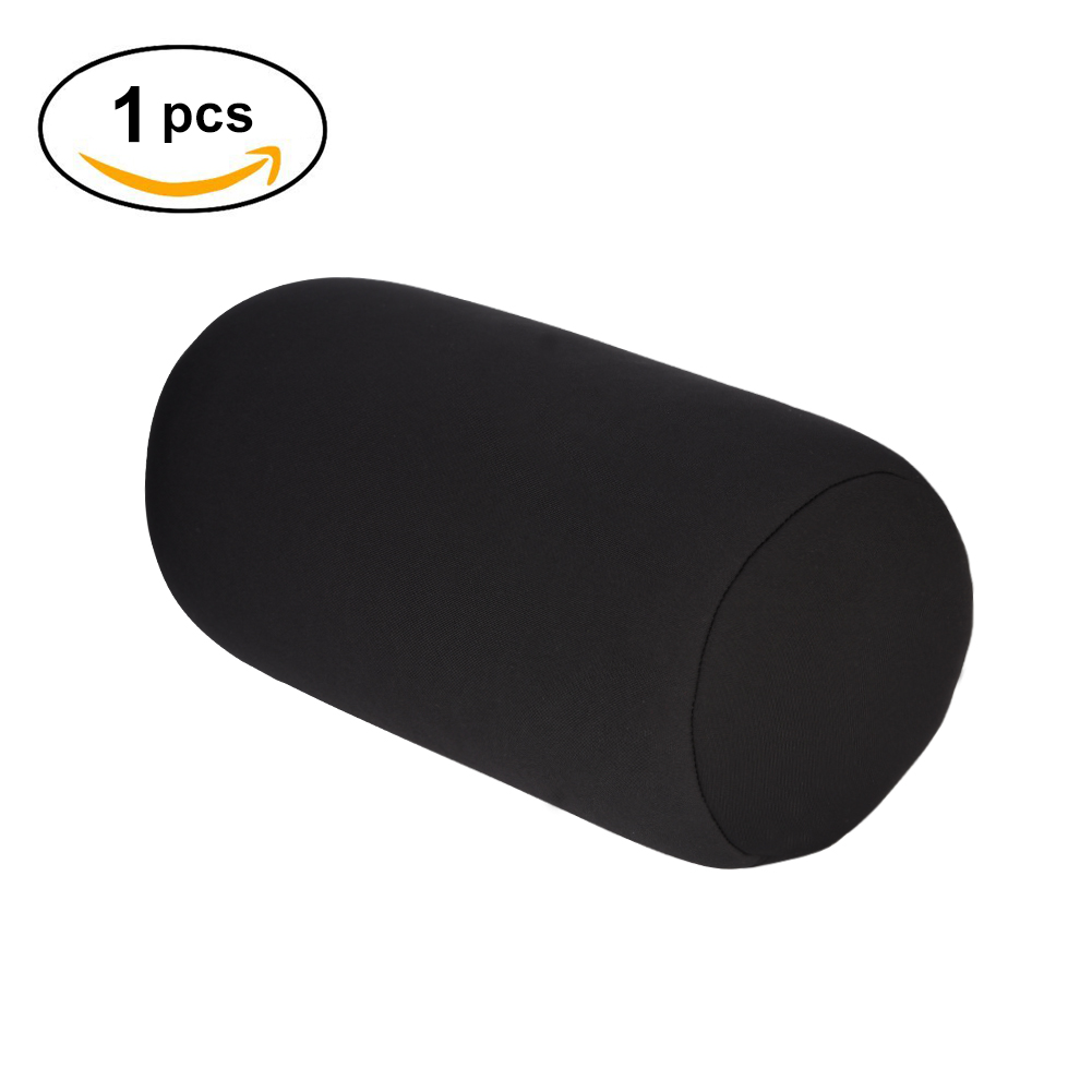 Micro Mini Microbead Rugkussen Roll Sierkussen Reizen Thuis Slaap Neksteun Comfortabele Kussens Office Travel Ondersteuning: Black