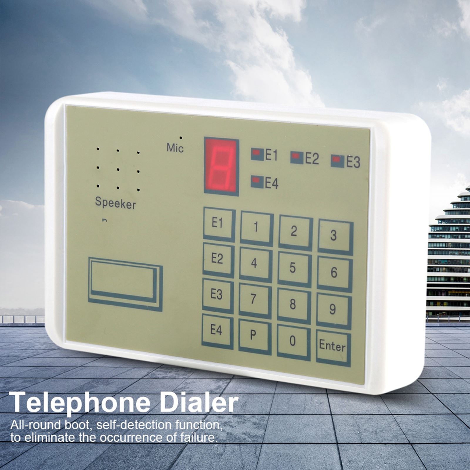 12V 16 Digits Telephone Voice Dialer Wired Telephone Voice Auto-Dialer Burglar Security House Alarm System
