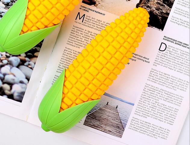 Corn Shaped Silicone Pencil Case - Fun Food-Themed Pen Storage Bag for School Supplies & Student Stationery (Cartuchera): Default Title