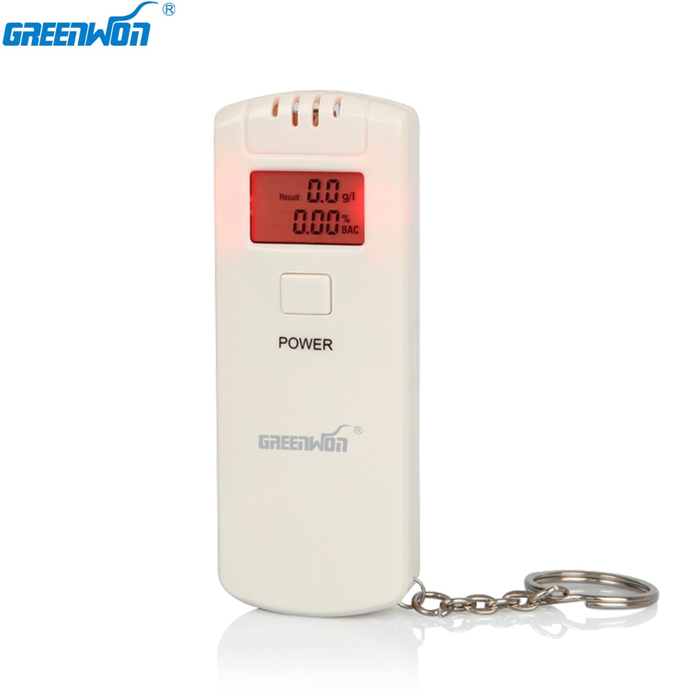 GREENWON Digitale ethyl adem analyzer met Automaat sleutelhanger blaastest, LCD display Alcohol Adem Tester