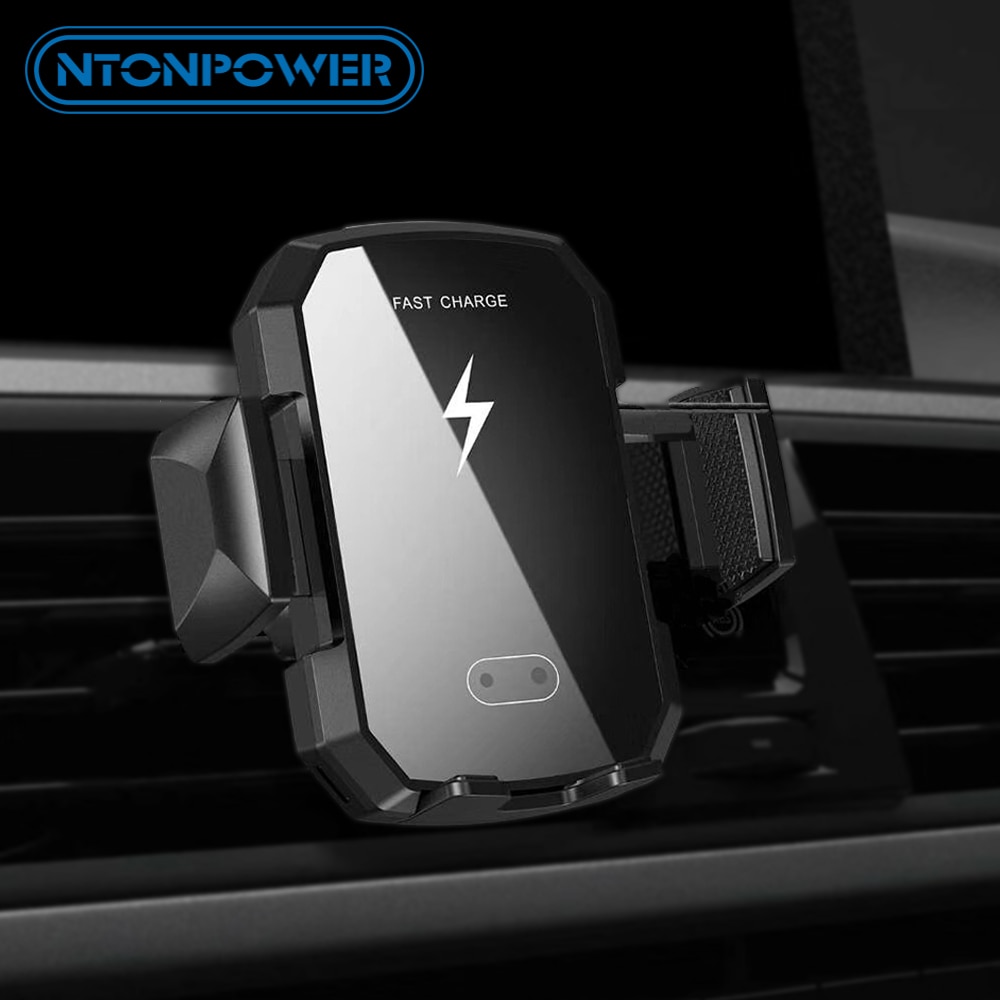 NTONPOWER Qi Auto Draadloze Oplader Voor iPhone 8/X/Xs Snelle Draadloze Opladen voor Samsung S9 S10 xiaomi auto Telefoon Houder Oplader