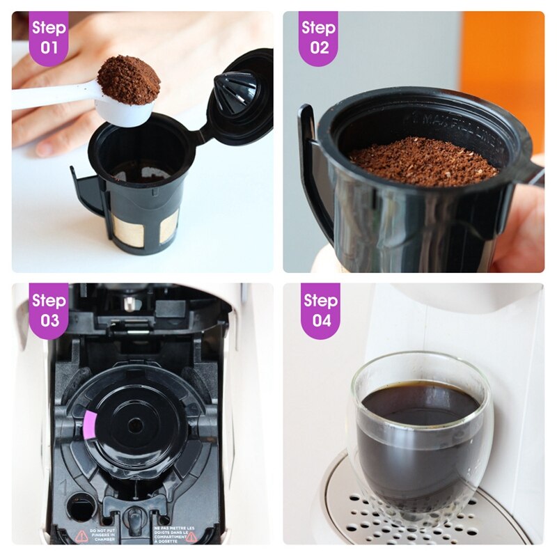 Single Reusable Coffee Filter Coffee Capsules K Carafe Pods for Keurig 2.0 Coffee Brewer