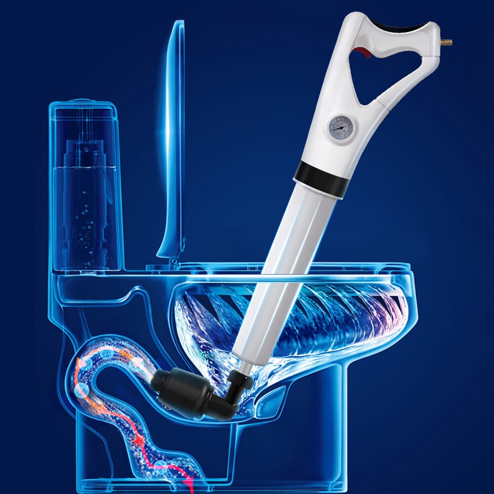 Pipe Plunger Drain Clogged Remover High Pressure Drain Blaster Cleaner Toilet Plunger Bathroom Manual Pneumatic Dredge Tools