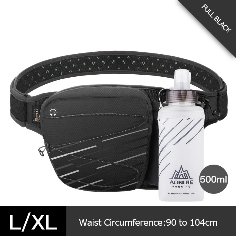 AONIJIE W949 Marathon Jogging Cycling Running Hydration Belt Waist Bag Pouch Fanny Pack Cell Phone Holder For 500ml Water Bottle