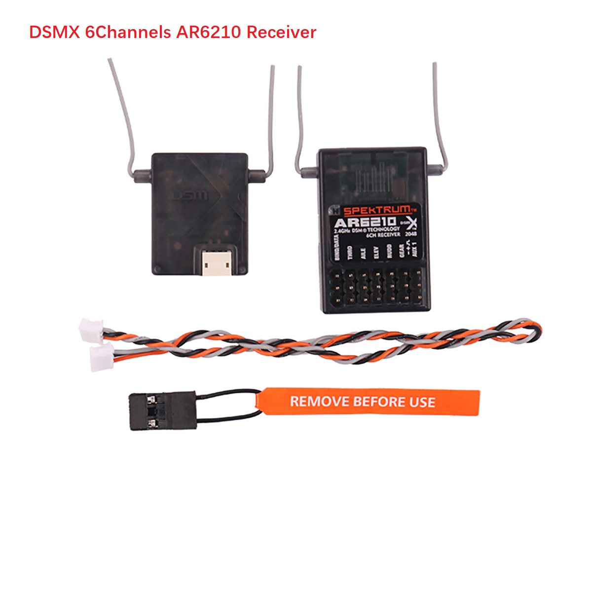 2.4 GHz Long Range DSMX DSM2 Receiver AR6210 AR6100E AR8000 AR9020 S603 F701 For SPEKTRUM JR Remote Control: Yellow