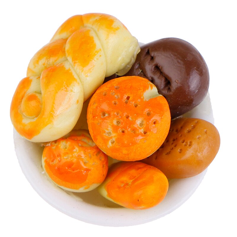 1:12 poppenhuis miniatuur voedsel gereedschap brood toast hond met mand eetkamer bakkerij gebak keuken decoratie fantasiespel speelgoed