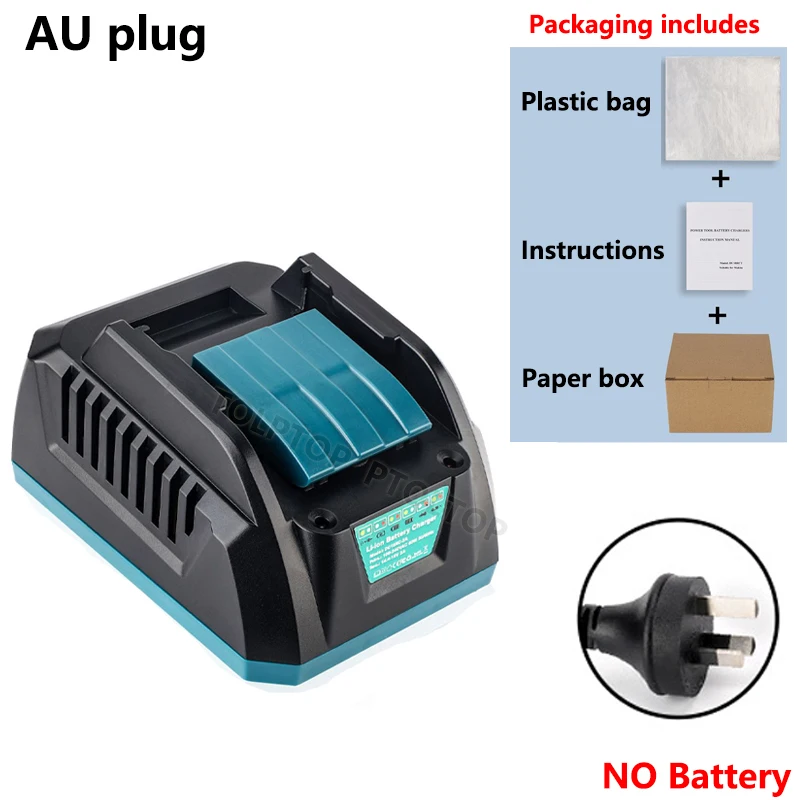 Snellader DC18RC geschikt voor MAKITA lithiumbatterij elektrisch gereedschap 14.4-1 8V 60W 2A lader BL1815N/BL1820B/BL1830B/BL1840B: Grey