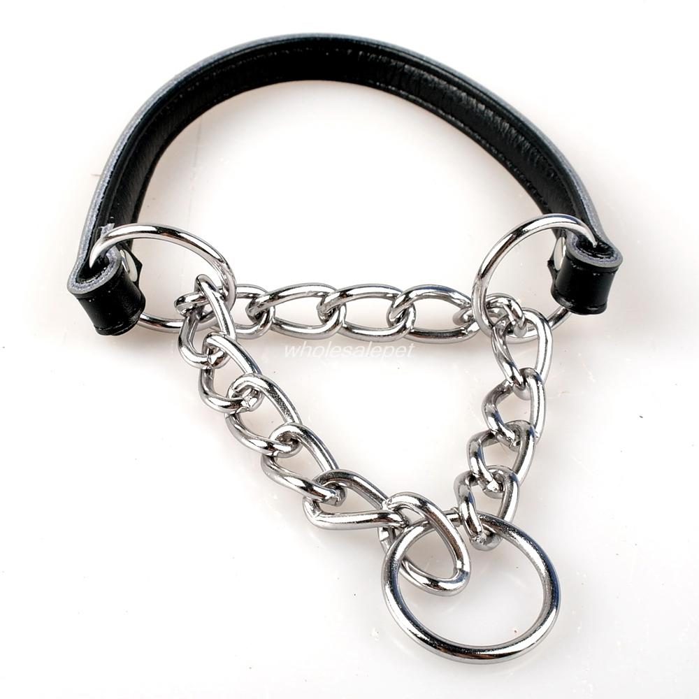 Martingale − collier pour dressage de chien, demi-choque, pour animaux de compagnie, 5 couleurs disponibles, rembourré, protège le cou: Black / L