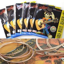 Alice A206 Saiten für Akustikgitarre, einzelne Phosphorbronze, umsponnente Saiten, rostfreie Beschichtung, Gitarrenzubehör