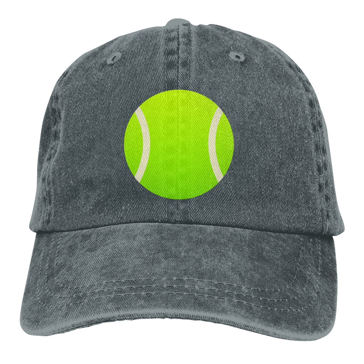 Gorra de camionero ajustable Unisex Vintage para adultos, arte de pelota de tenis: Gris oscuro