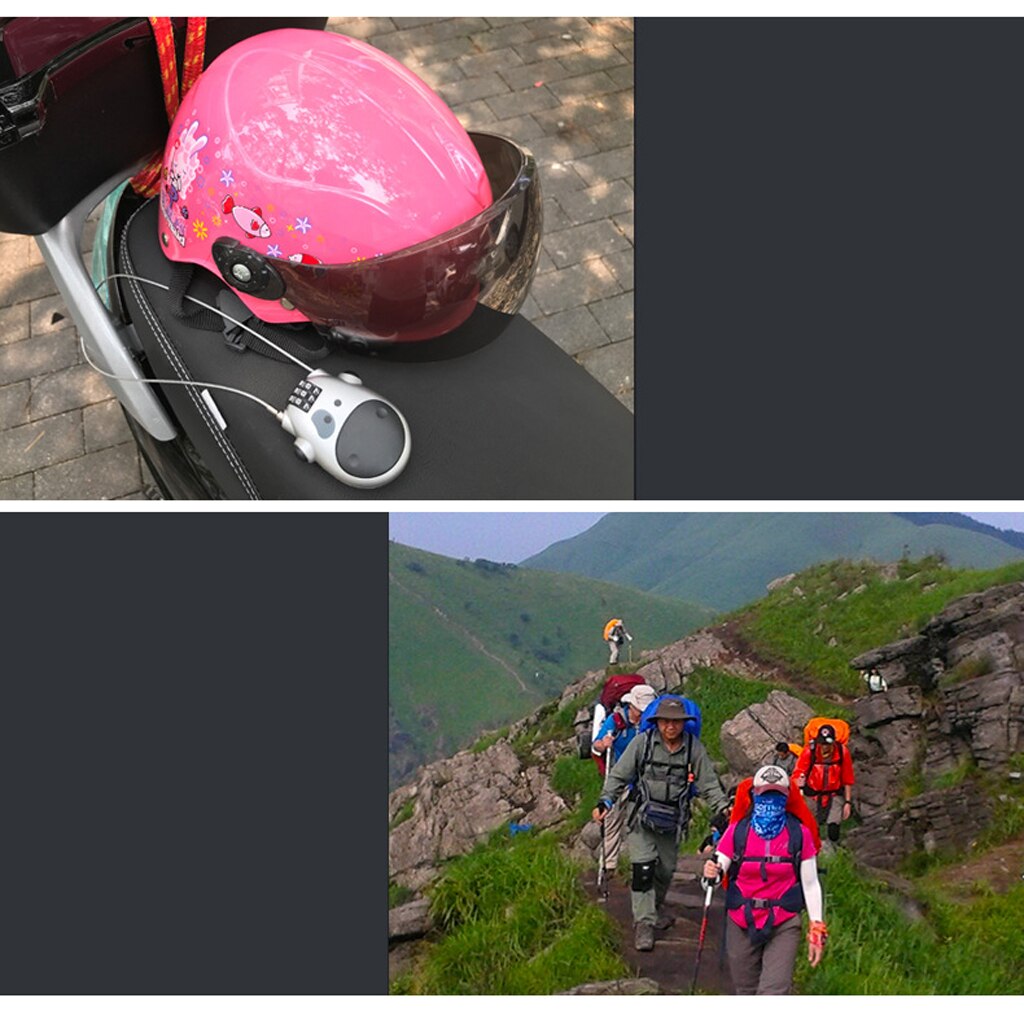 Retractable Code Combination Lock Steel Cable Wire Bike Luggage Safety