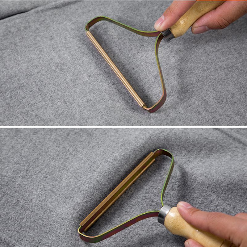 Roupa de tecido camisola de caxemira de madeira removedor de fiapos aparador barbeador manual portátil pilling máquina cuidados com a roupa