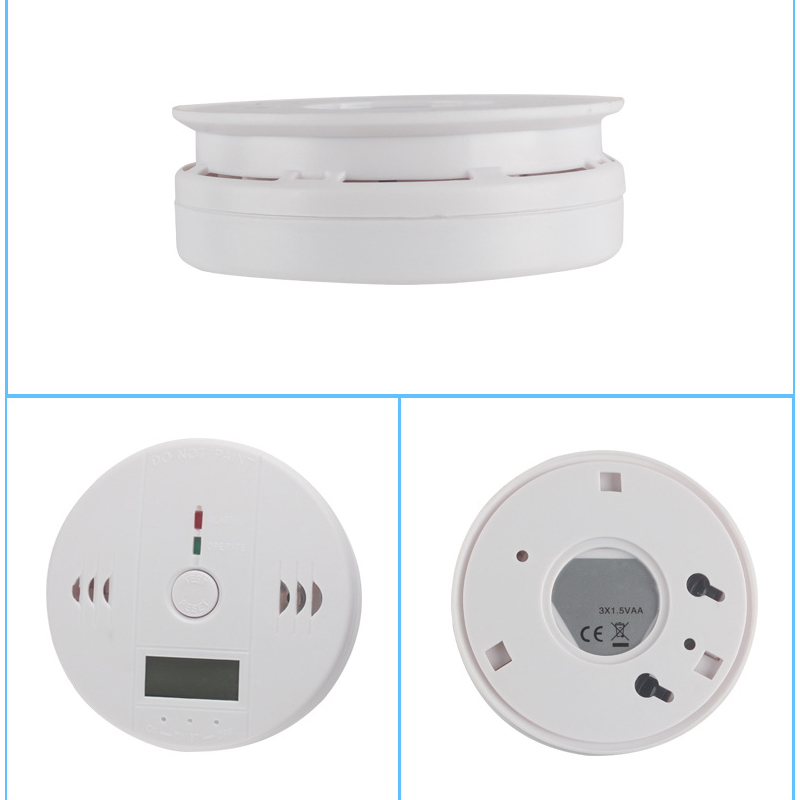 Portable CO Detector Alarm LCD Security Gas Monitor Carbon Monoxide Detectors Battery Powered JLRL88