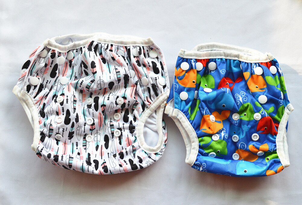 [Sigzagor] 5 GROßE Große Schwimmen Windeln Windel Hosen Eine Größe OS Alle in Einem Windel Mehrweg Baby Mädchen junge Kleinkind, 18lbs-55lbs,8kg-25kg