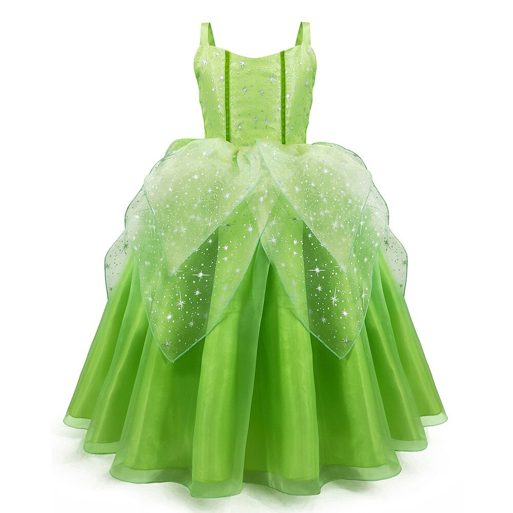 Flower Fairy Dresses Kids Girl Princess Fairies Fancy Dress With Wings Child Halloween Birthday Party Costume Elves Clothes: 01 / 120