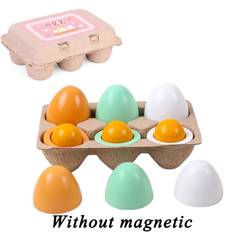 Late som kjøkken barn leker simulering mat tre egg sett magnetisk pasta egg late som å leke kutte mat jente matlaging spill: C