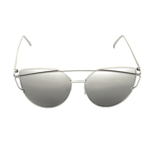 Vintage ronde grote oversized lens spiegel zonnebril dames metalen