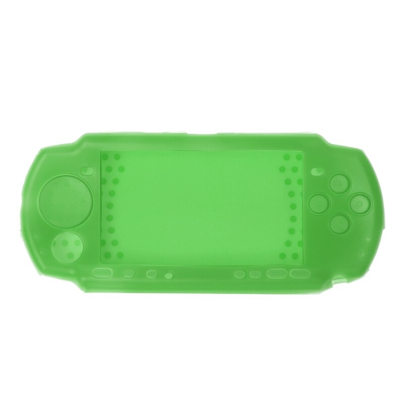 Silicone Macio Capa Protetora Shell para Sony PlayStation Portable PSP 2000 3000 Console Para PSP3000 Corpo Protetor Da Caixa Da Pele: green