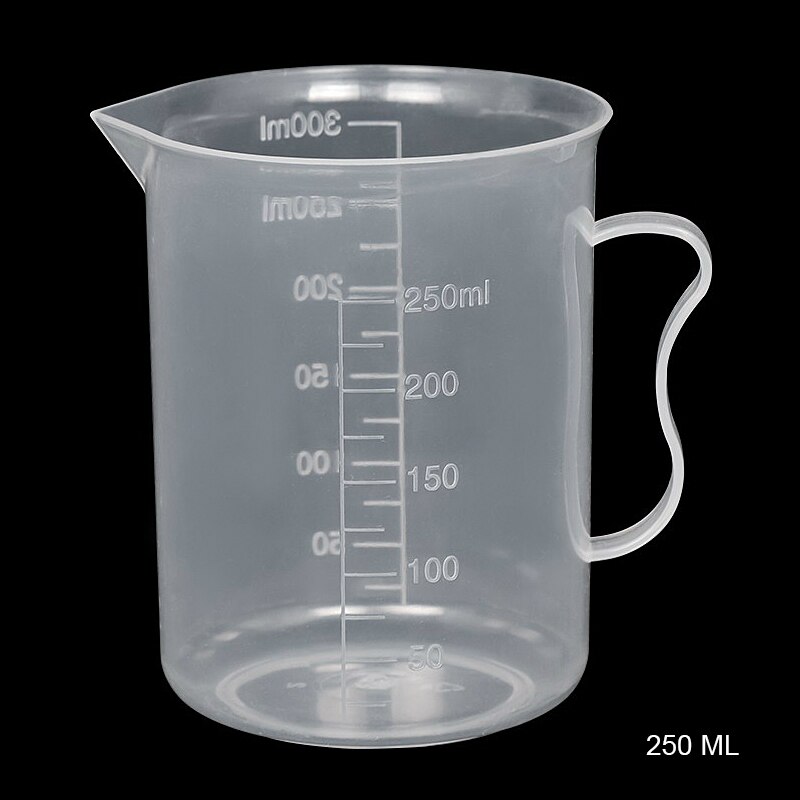 Vaso de medición graduado de plástico transparente, vaso de medida transparente para hornear, recipiente para jarra, herramienta para hornear: M 250ml