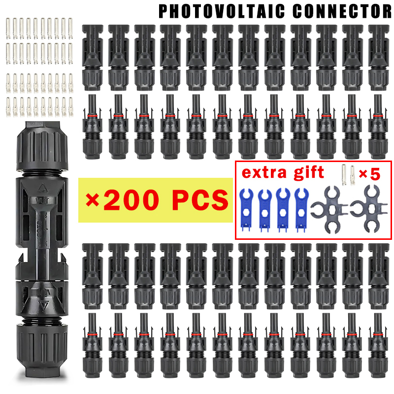 400/200/100/20 piezas conector Solar fotovoltaico 1000V 30A Kit de conectores para Panel Solar Cable PV/MC 2,5/4/6 mm2