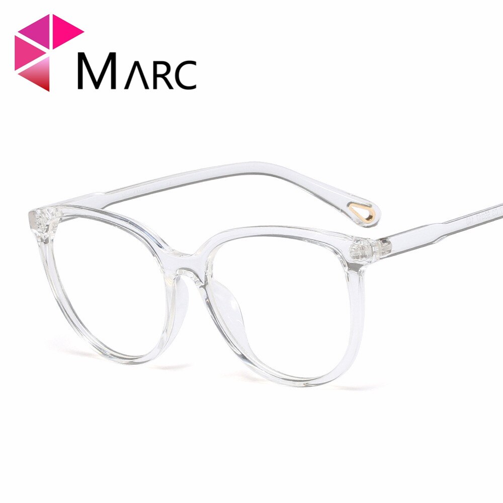 Marc retro stel briller klare briller kvinder gennemsigtige oversized optiske katte briller stel brille mænd 95157