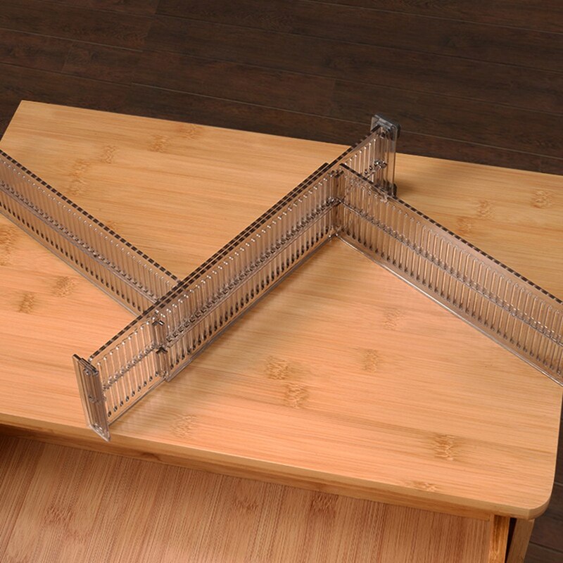 8 PCS Adjustable Drawer Dividers DIY Cabinet Storage Partition Divider for Clutter Kitchen Cutlery Organizer Separator