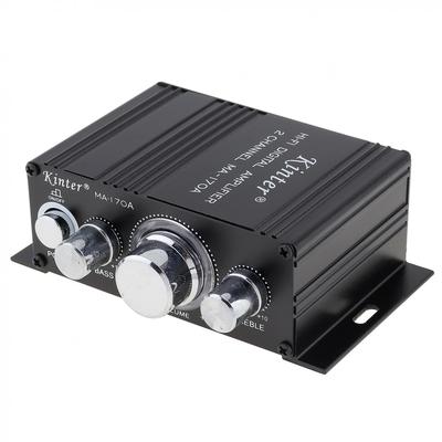 MA170A Mini Bluetooth-Compatible Power Amplifier 2.0 Channel Desktop Audio High Fidelity Digital Audio Amplifier: Without power supply