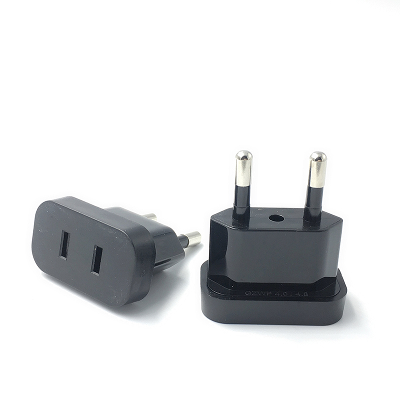 Amerikaanse China Naar Eu Europa Reis Power Adapter 2 Pin Cn Ons Eu Plug Adapter Euro Type C Ac Converter Elektrische Aansluiting