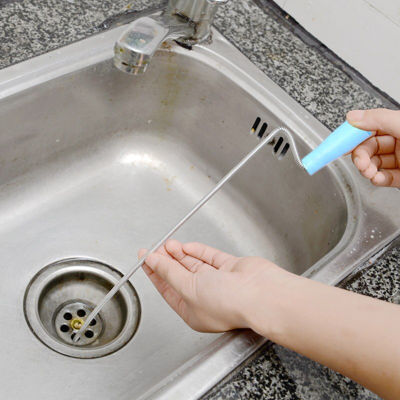 Drain Snake Sink Dredge Pipeline Cleaner Metal Drain Cleaning Tool for Bathroom Tubs Toilet LB88