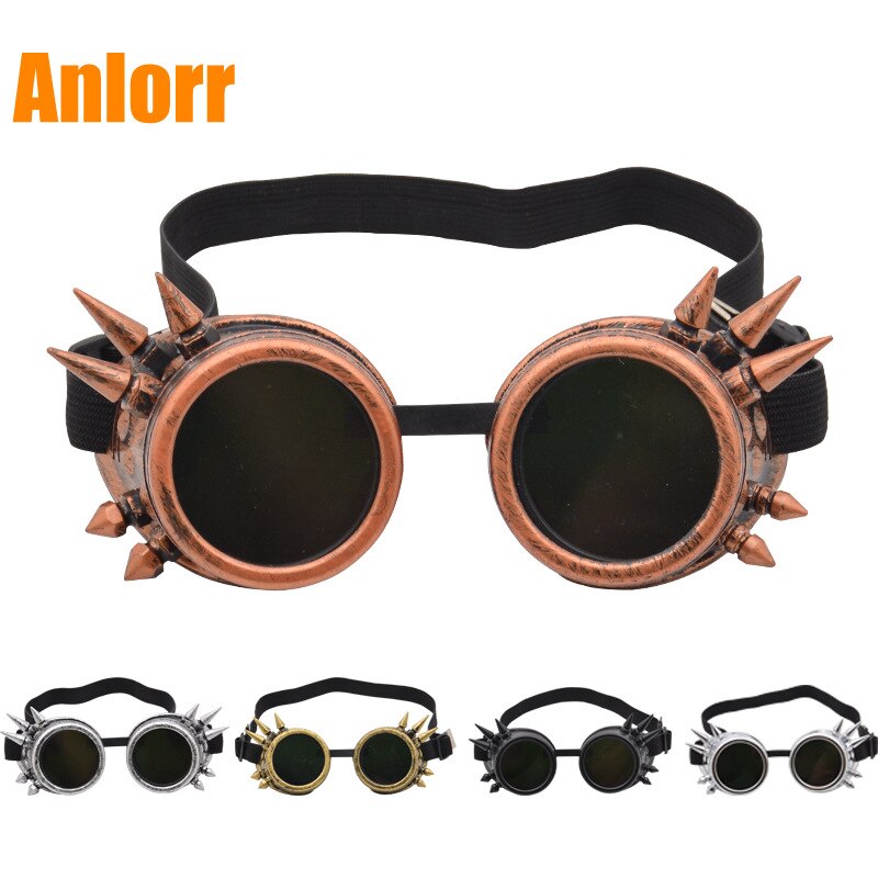 Vintage Style Steampunk Goggles Welding Punk Glasses Party Bar Cosplay Props