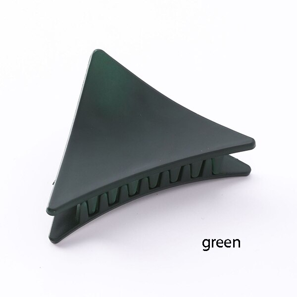 JZTOP Vrouwen Effen Kleur Grote Maat Driehoek Acryl Haar Clip Meerdere Kleur Geometrie Haar Krab Haar Klauwen Voor Meisjes Hoofddeksels: green  Hair Claws