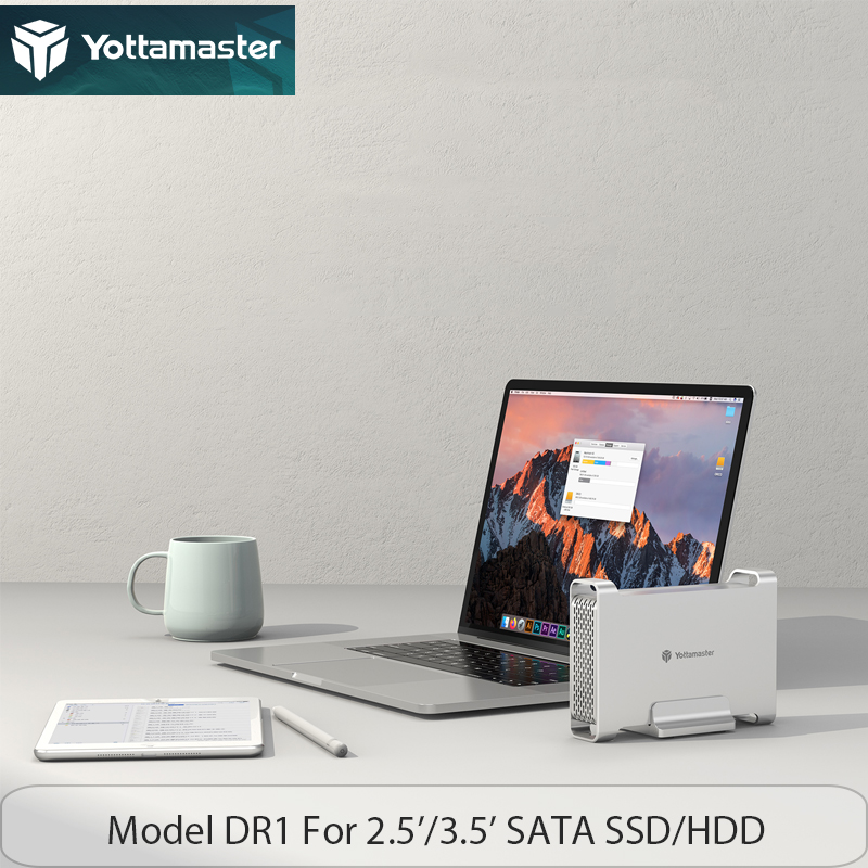Yottamaster 2.5 3.5 tums hårddiskhölje hdd ssd sata 6 gbps 10 gbps hdd hdd typ-c typ -b 12 v 2a 7-9.5mm 7-15mm hölje