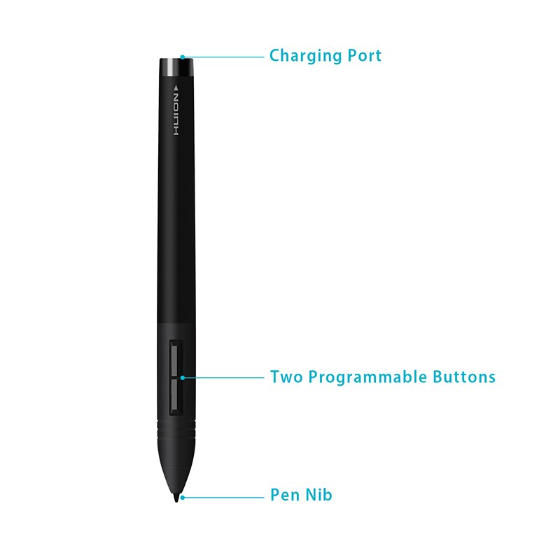Huion P80 PEN80 stylet numérique Rechargeable pour tablettes de dessin graphiques professionnelles 420 H420 NEW1060PLUS WH1409(2048)