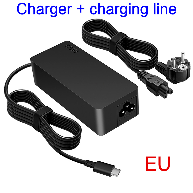 Caricabatterie portatile USB C per Lenovo ThinkPad T480 T480s T580 T580s T15g T14s T15 T14 E480 E580 E15 E14 gen 2 adattatore di alimentazione per taccuino: EU caricabatterie  linea