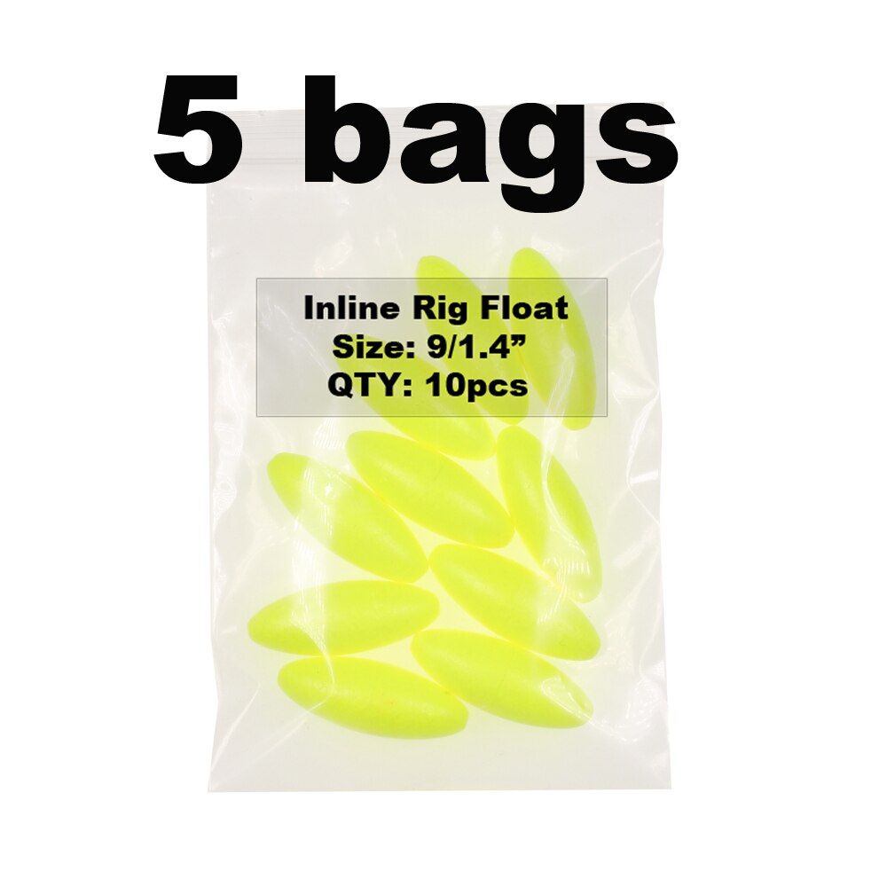 JIGEECARP 50 Uds flotador corcho de pesca para pescar pesca de bagre plataforma flotar flotabilidad pesca en agua salada flota de pesca accesorio: 50pcs yellow size 9