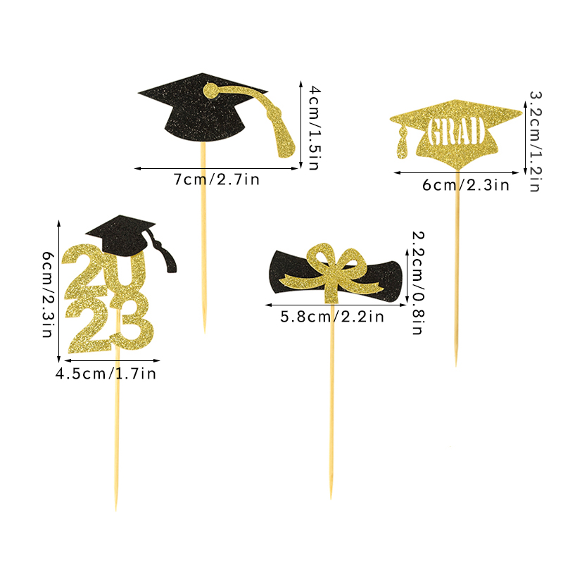 Graduation Balloons Banner Acrylic Cake Topper Disposable Tableware Congratulation Graduation Party Decorations Class Of